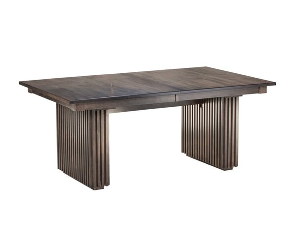 Urban Modern Linear Trestle Table with Fluted Base