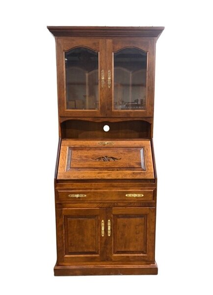 Outlet: Cherry Wood Secretary Desk with Doors In-Stock