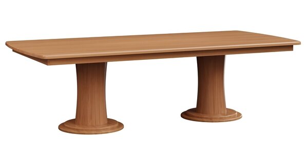 Handcrafted Bixby Modern Double Pedestal Dining Table
