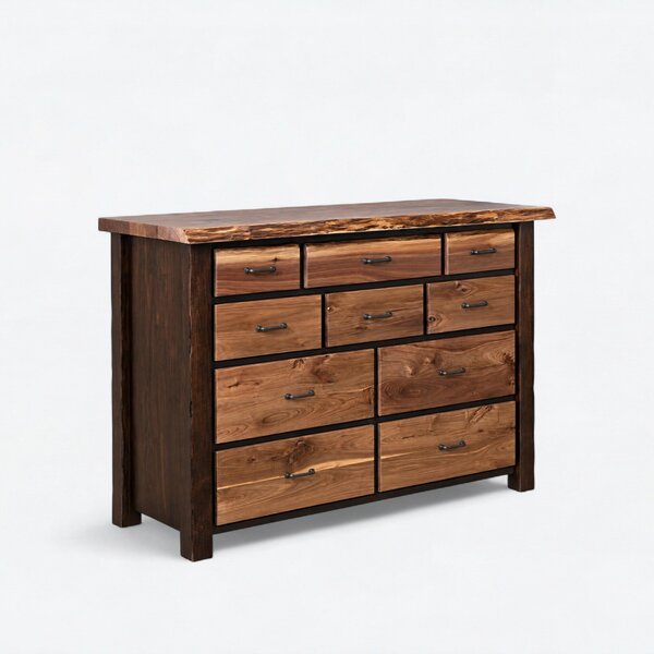 Crosslake Live Edge 10-Drawer Dresser
