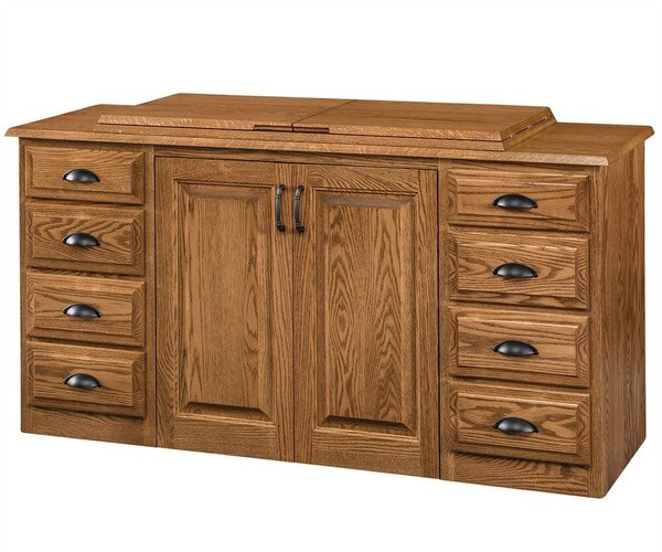 Heritage Storage Sewing Cabinet with Eight Drawers