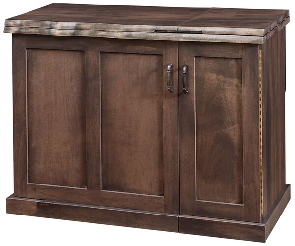 Manufactured Live Edge Hideaway Sewing Cabinet