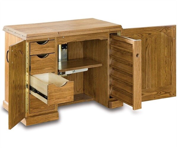 40"-80" Wide Sewing Cabinet with Crown Raised Doors
