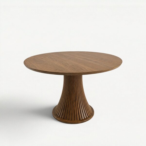 Isla Contemporary Single Pedestal Dining Table Solid Top - DutchCrafters Exclusive