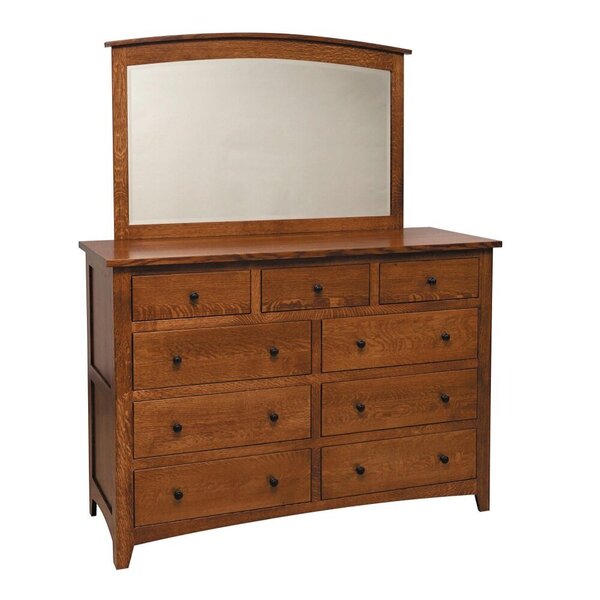 Handies Peak Mission 9-Drawer Dresser with Optional Mirror