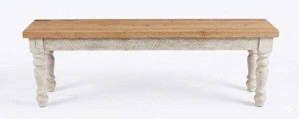 Reclaimed Barnwood Farmhouse 57" Bench In-Stock and Ready to Ship