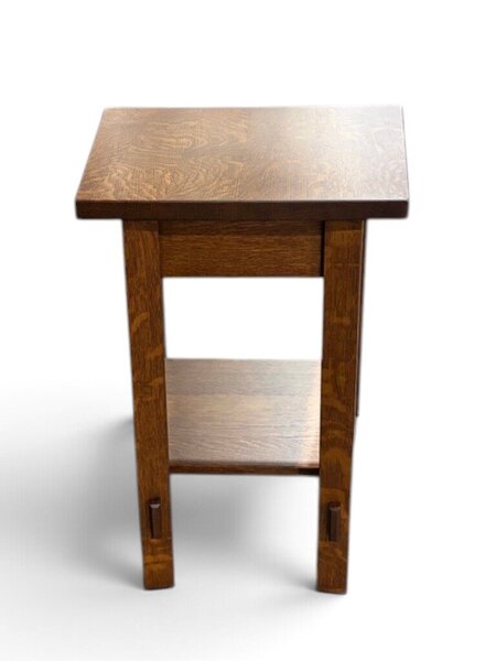 Outlet: Oak Lucern Wedge Shaped End Table In-Stock