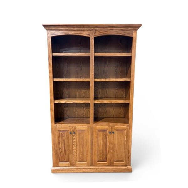 Outlet: Red Oak Handcrafted Traditional Custom Bookcase In-Stock
