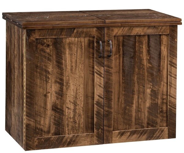 Rough Sawn Wormy Maple Sewing Cabinet