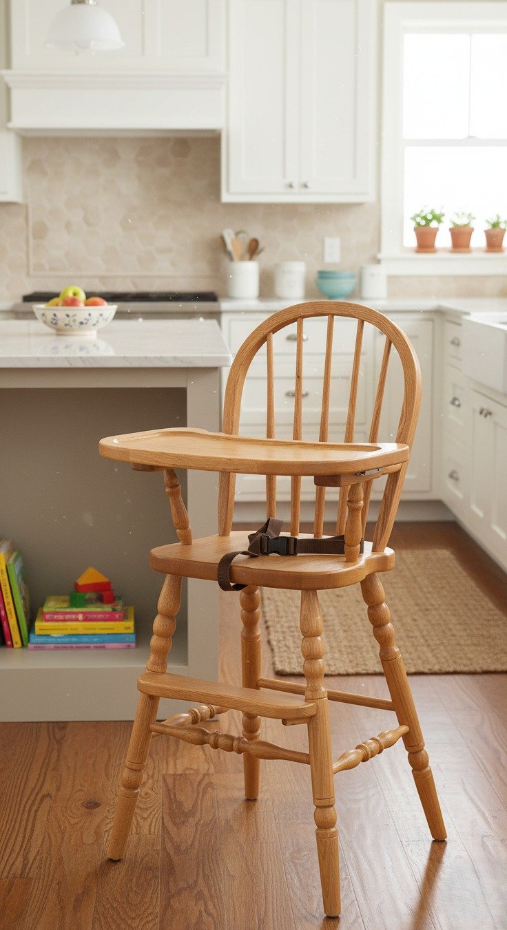 Bow Back Windsor High Chair from DutchCrafters Amish Furniture