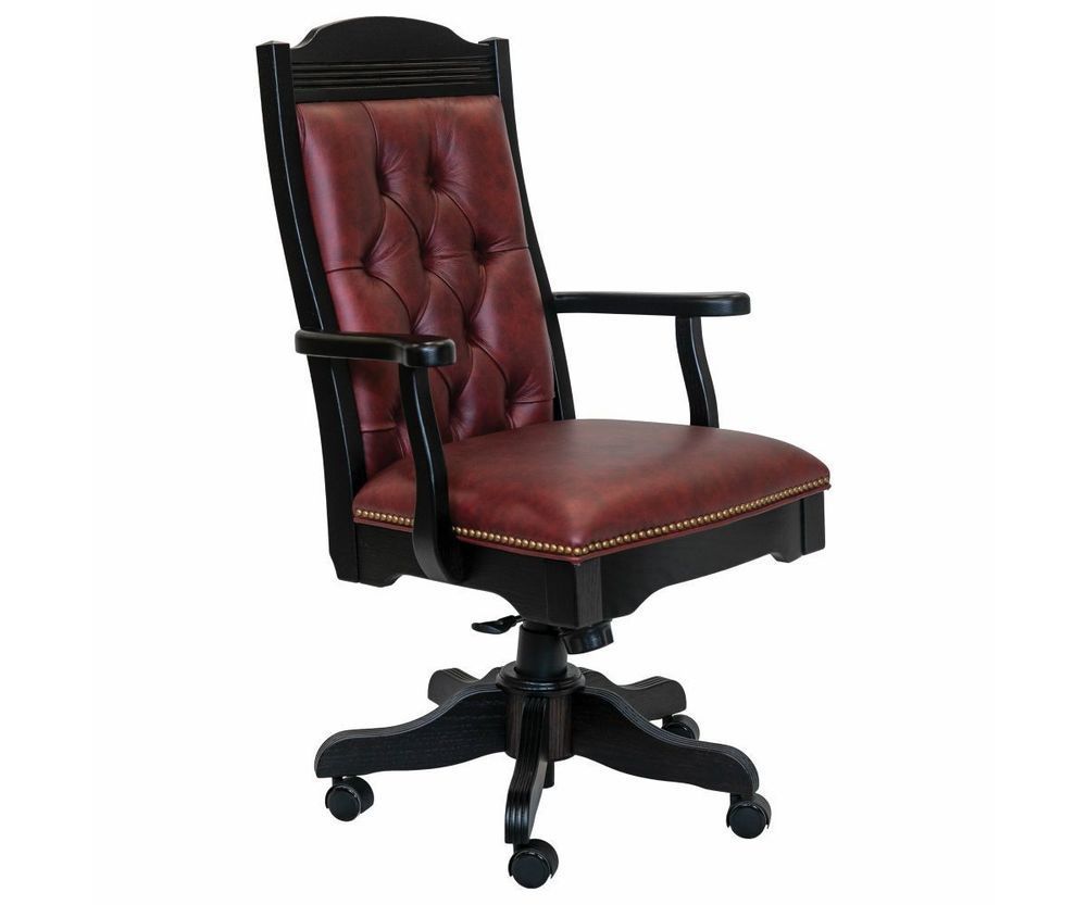 Amish Upholstered Executive Desk Chair - Proudly Made in USA