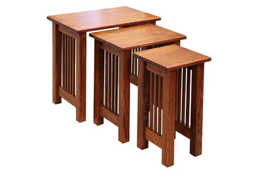 Amish Mission Nesting End Tables Pid 10531 Amish Furniture Mission Stacking Table 10 Jpg