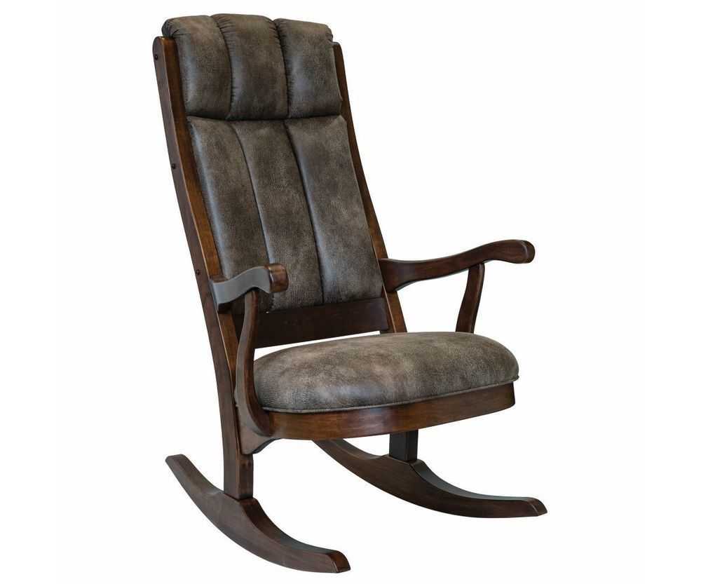 Amish American Made Upholstered Modern Rocker -