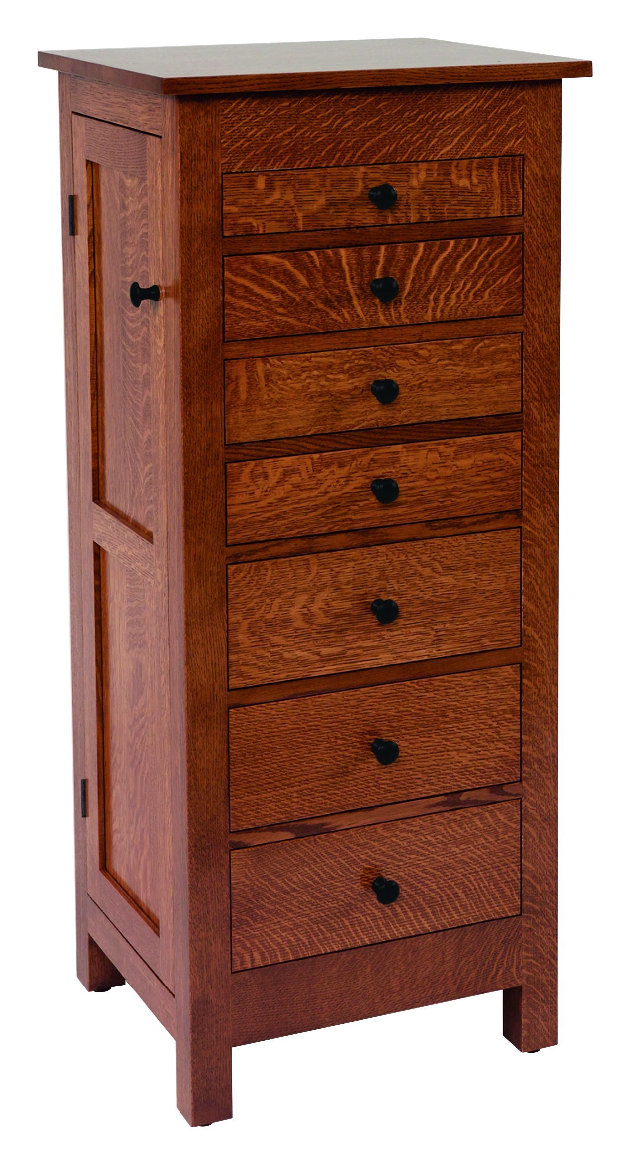 Oak Wood Mission Jewelry Armoire from DutchCrafters Amish Furniture