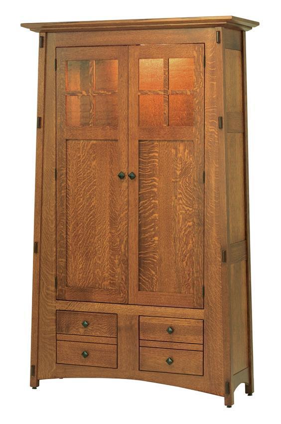 Mission Bookcase with Glass Doors from DutchCrafters Amish Furniture