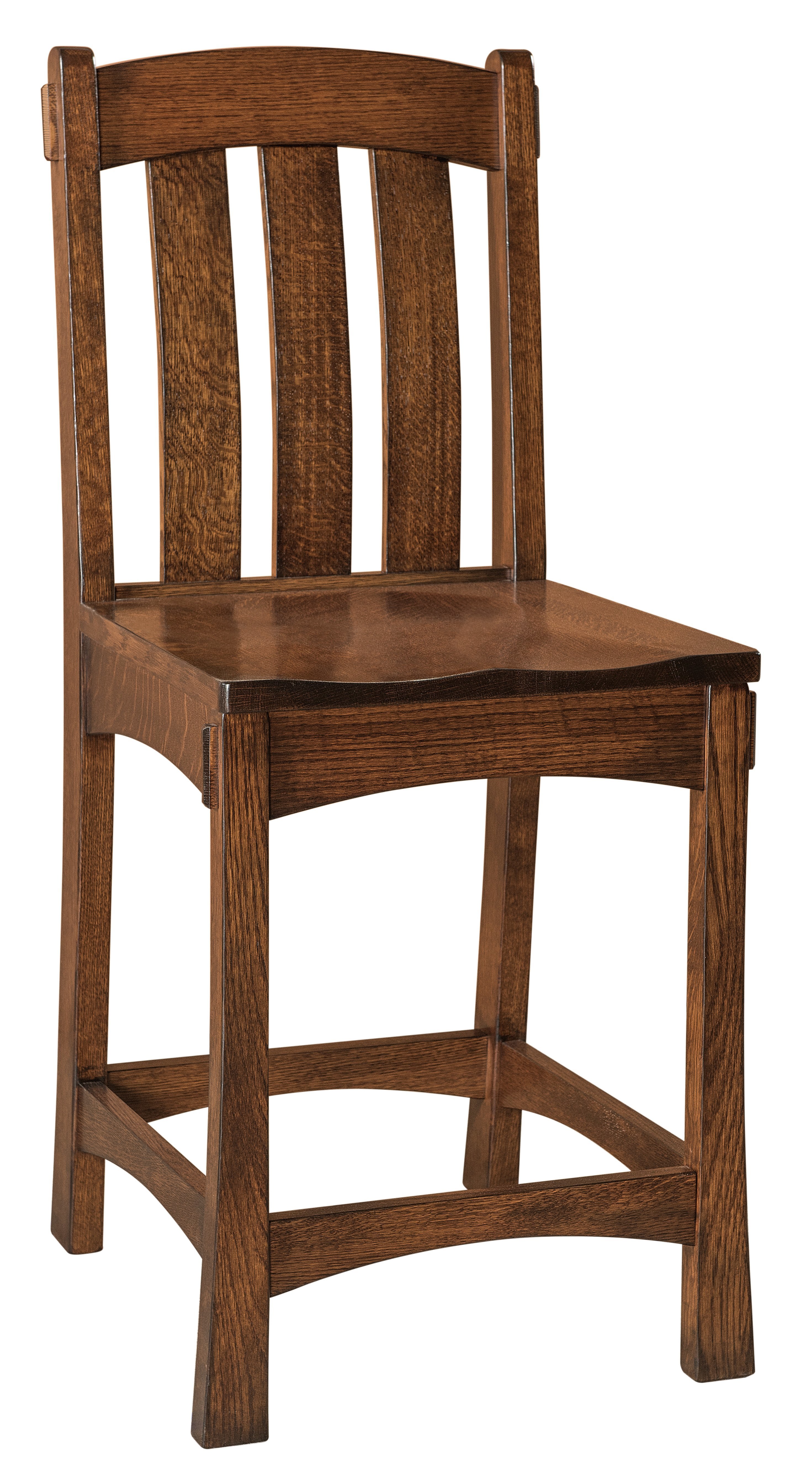 Mission Stool Counter and Bar Height, Amish Handcrafted, Solid Wood