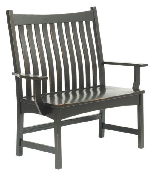 Custom Wood Mission Bench from DutchCrafters Amish Furniture