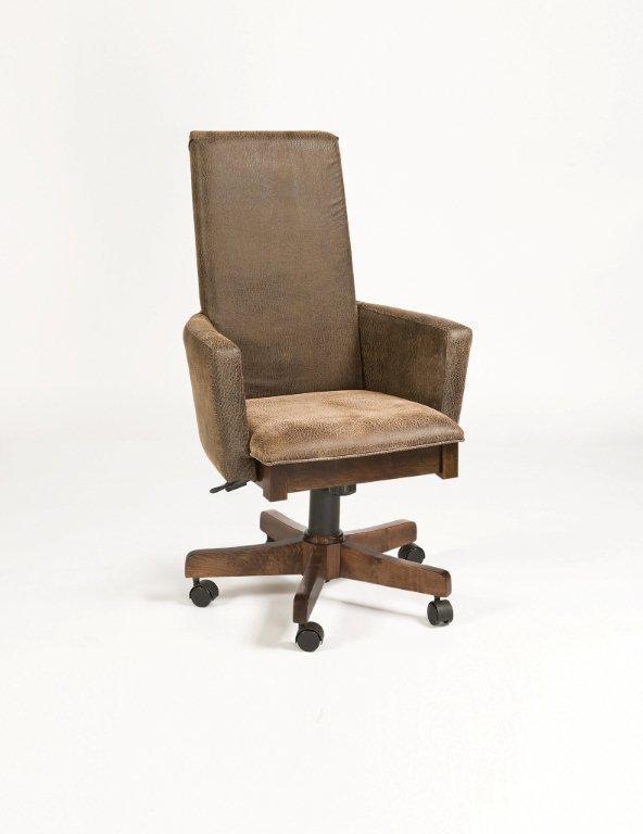 High Back Leather Desk Chair from DutchCrafters Amish Furniture