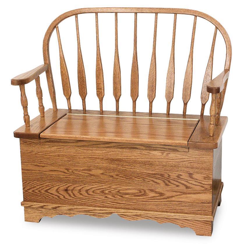 McMurtry Bow Bench from DutchCrafters Amish Furniture