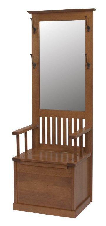 Hardwood Entryway Hall Tree Storage Bench from DutchCrafters Amish