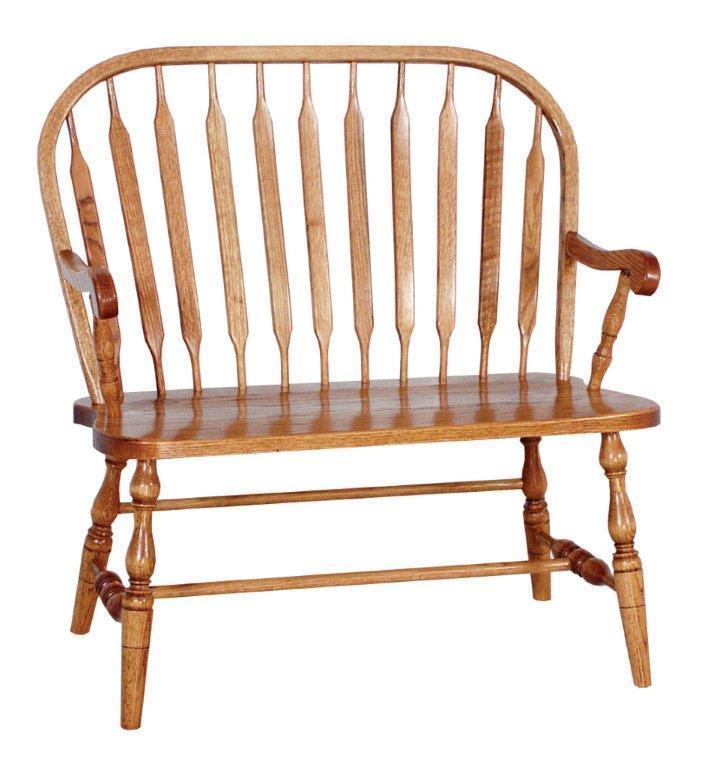 Jenks Bent Paddle Bench from DutchCrafters Amish Furniture