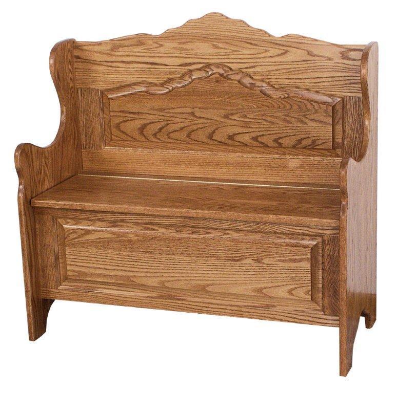 Entryway Raised Panel Storage Bench from DutchCrafters Amish Furniture