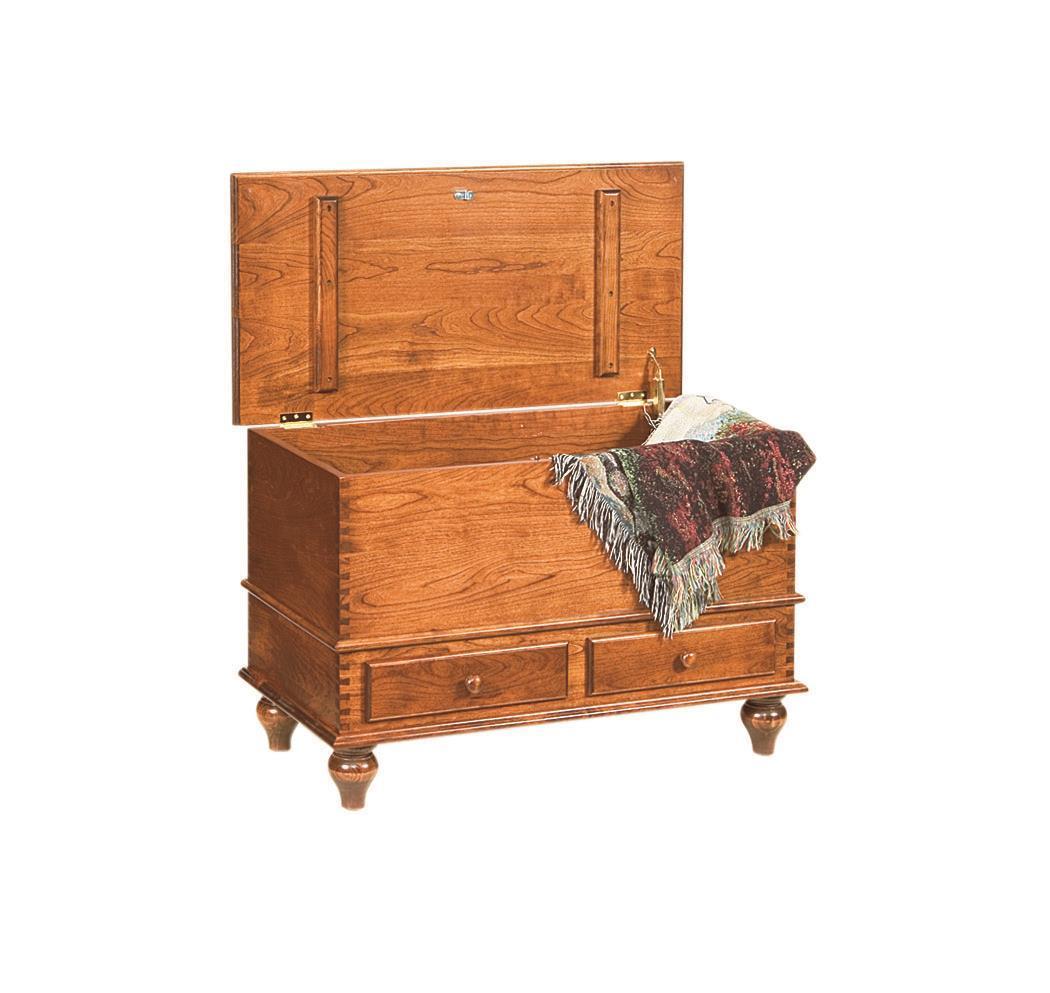 Beaumont Cherry Wood Deep Storage Hope Chest from DutchCrafters Amish