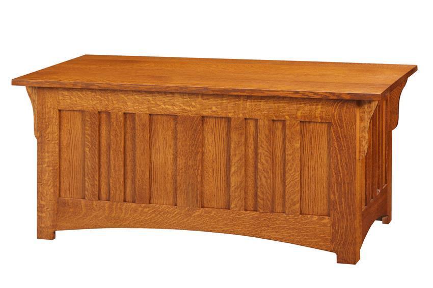 Quarter Sawn White Oak Mission Hope Chest from DutchCrafters Amish