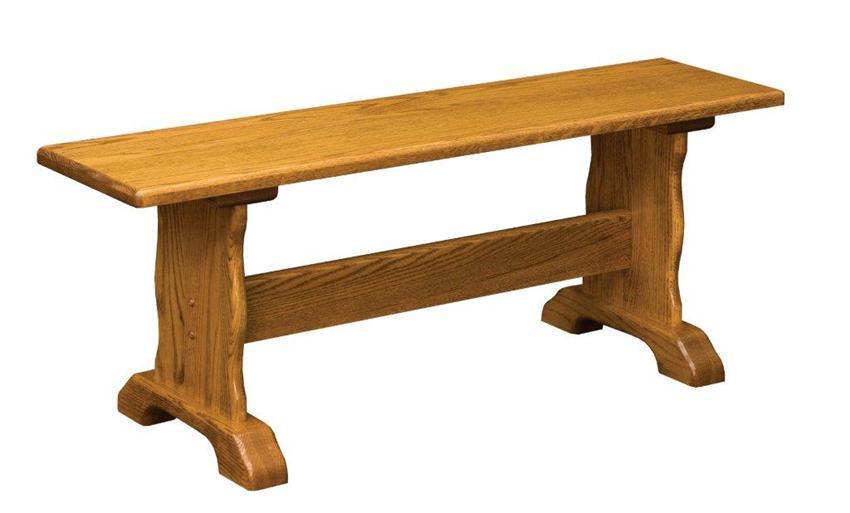 Langley Trestle Bench from DutchCrafters Amish Furniture