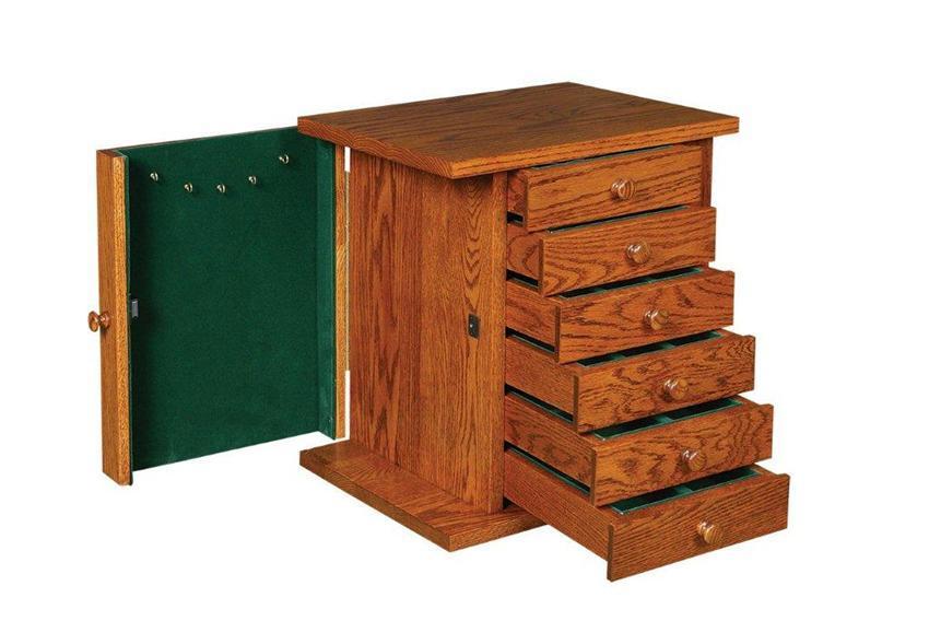 Amish Shaker Jewelry Chest With Mirror