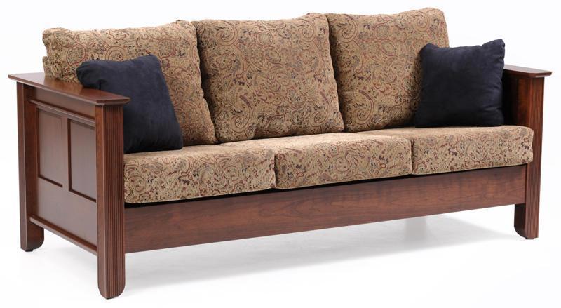 81" Wood Frame Custom Sofa from DutchCrafters Amish Furniture