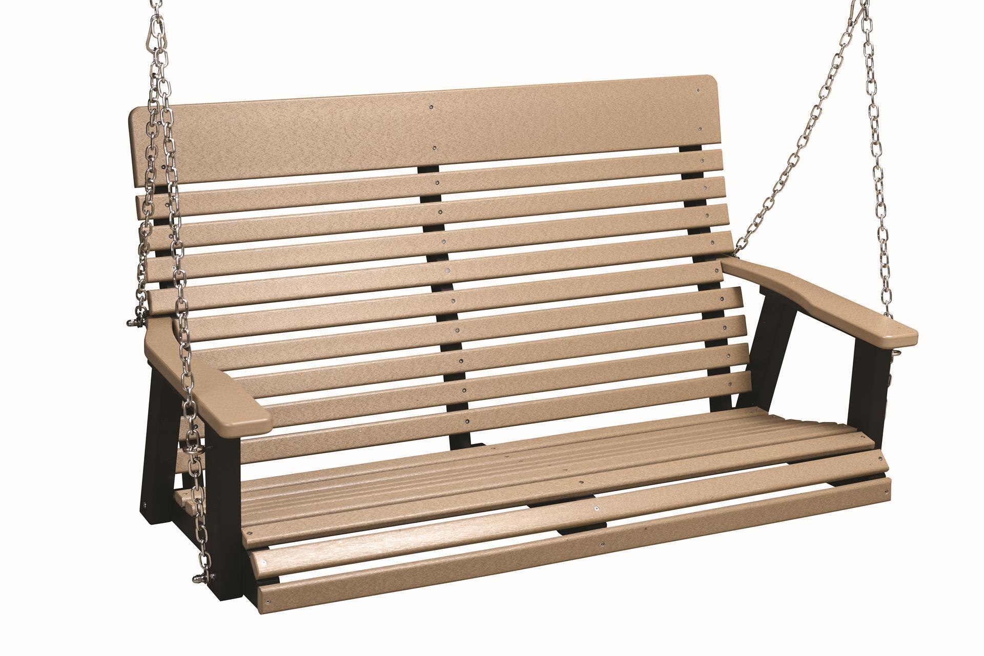 Berlin Gardens 4' Casual-Back Poly Porch Swing from