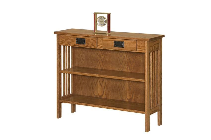 36" Mission Console Bookcase from DutchCrafters Amish Furniture