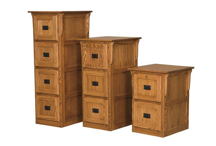 Solid Wood Mission 4 Drawer Filing from DutchCrafters Amish