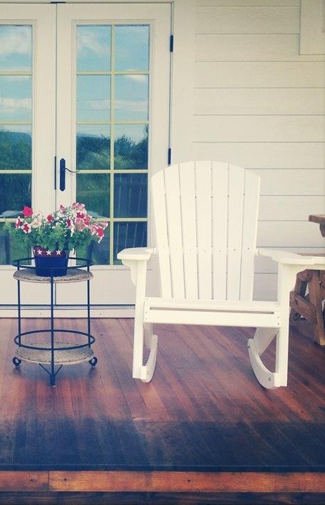 Poly Fan-Back Adirondack Porch Rocking Chair |