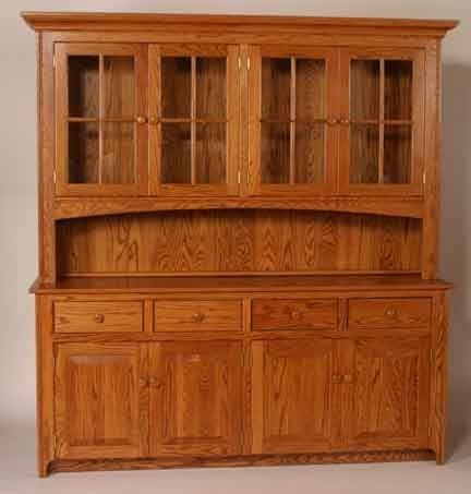 Shaker 4-Door Hutch from DutchCrafters Amish Furniture