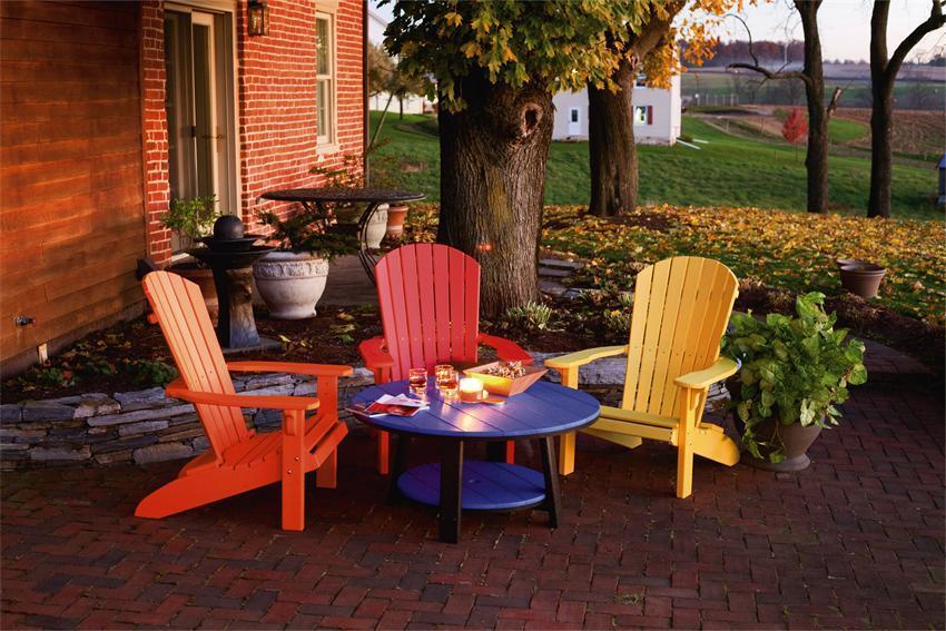 Poly Adirondack Chair & Table Patio Set for 3 |