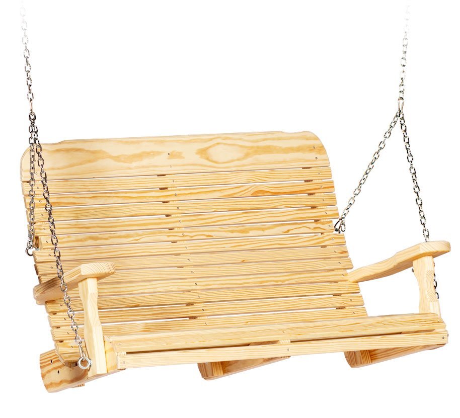 Pine High-Back Patio Porch Swing with Chain |