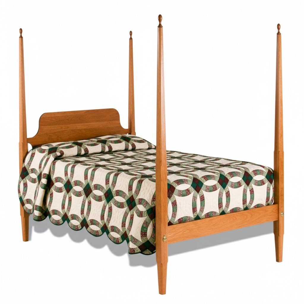 Ivy Shaker Pencil Post Bed from DutchCrafters Amish Furniture