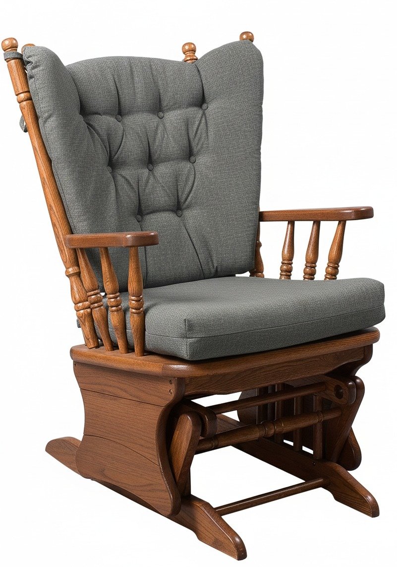 American Made High Back Upholstered Glider Chair | Amish Furniture