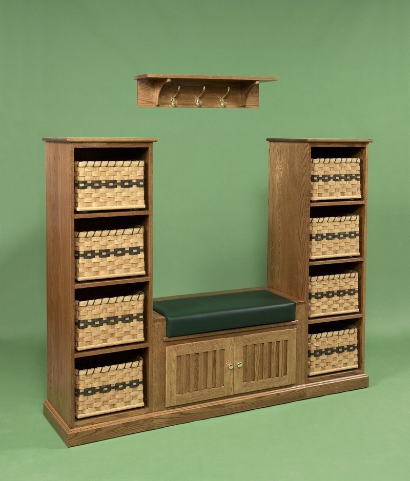 Entryway Storage Bench Set From Dutchcrafters Amish Furniture