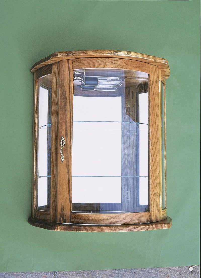 Amish Flat Wall Curio Cabinet