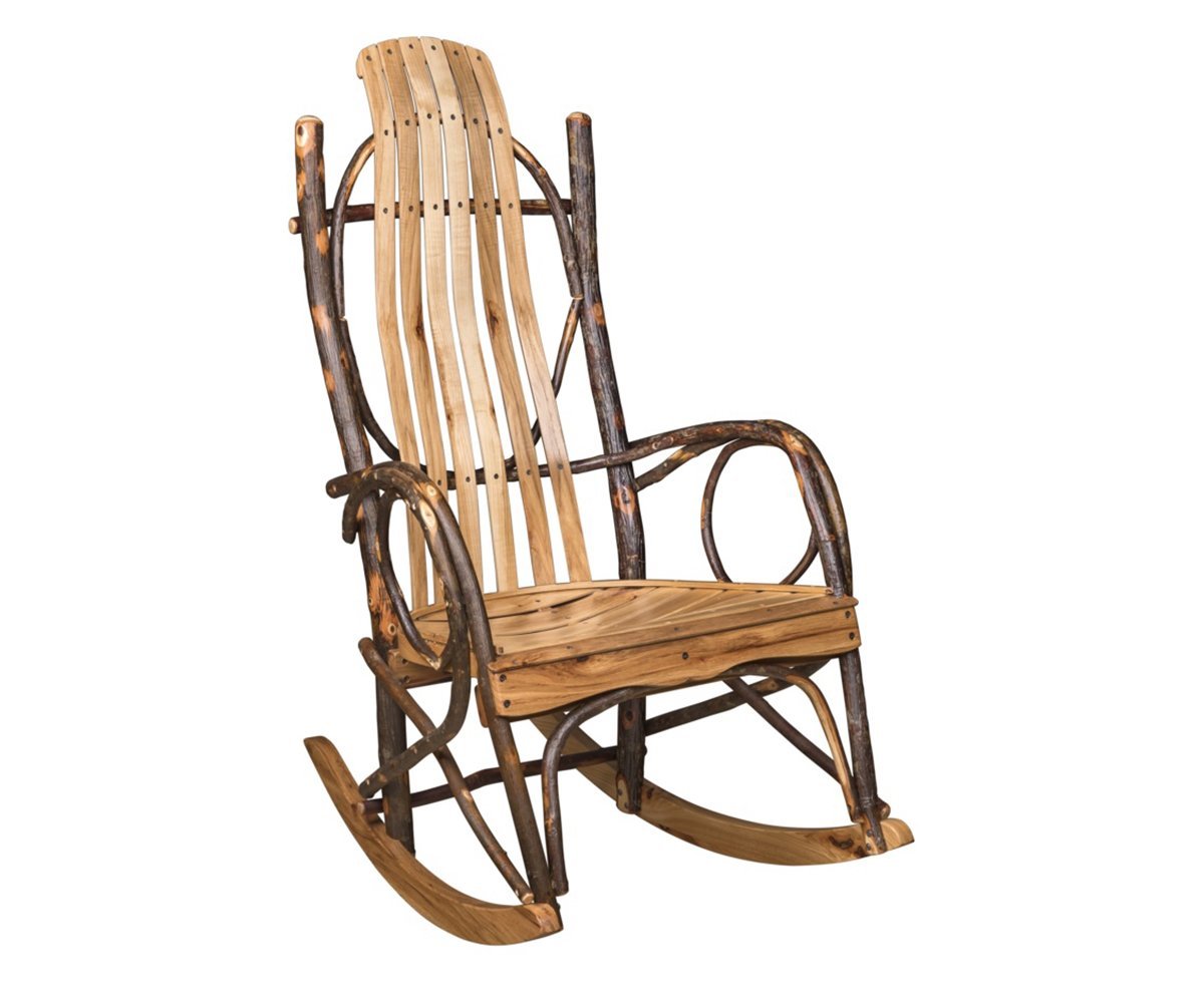 Rustic Hickory Rocker with Optional Footstool |