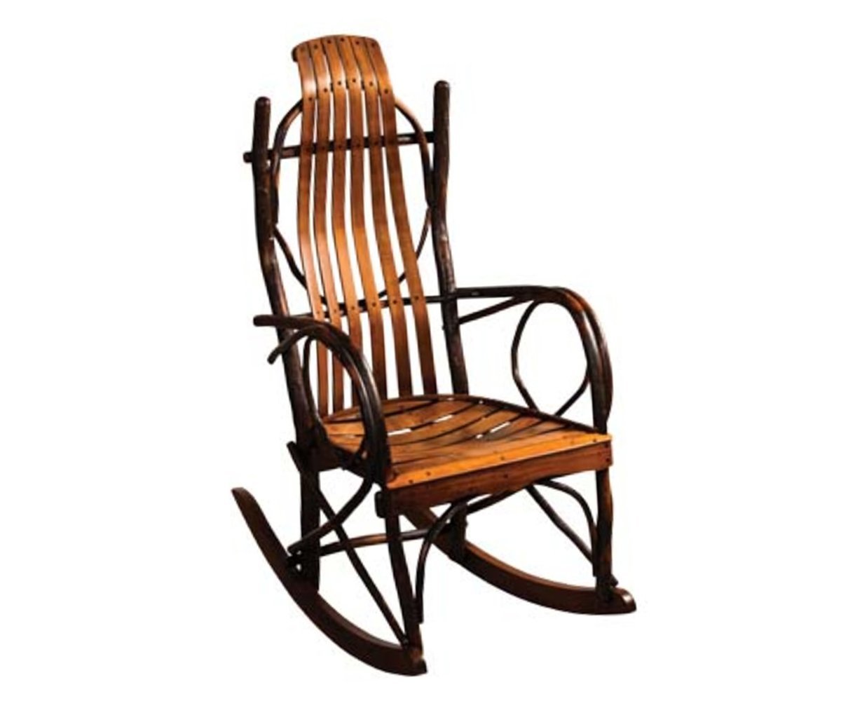 Amish High-Back Rustic Hickory Rocker |