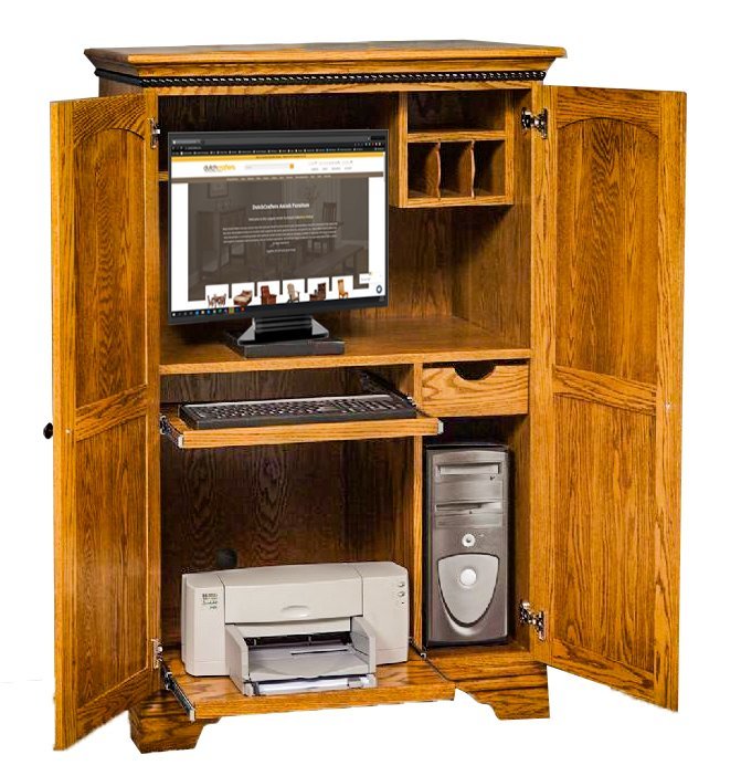 American Made Petite Computer Armoire Desk from