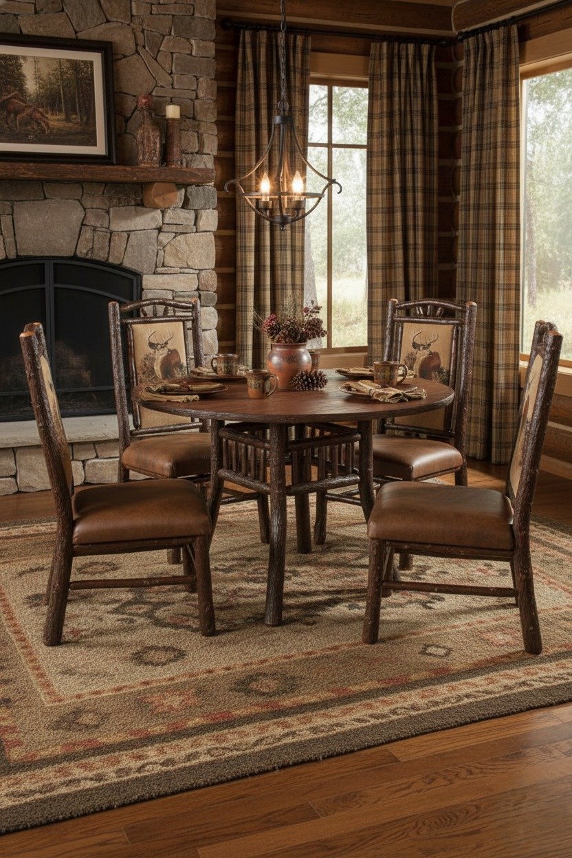 Custom Hoosier Rustic Hickory Dining Chair | DutchCrafters