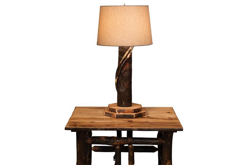 Rustic Hickory Table Lamp from DutchCrafters Amish Furniture