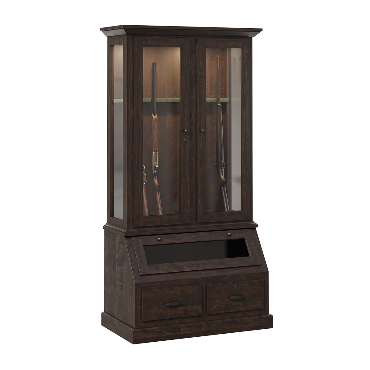 Blue Ridge Gun Cabinet from DutchCrafters Amish Furniture