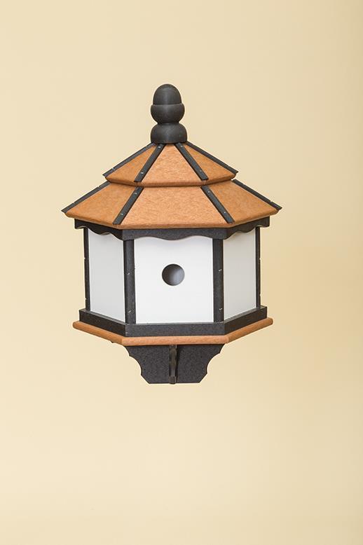 3-Hole Hexagon Bird House - Amish Handcrafted from Poly Lumber