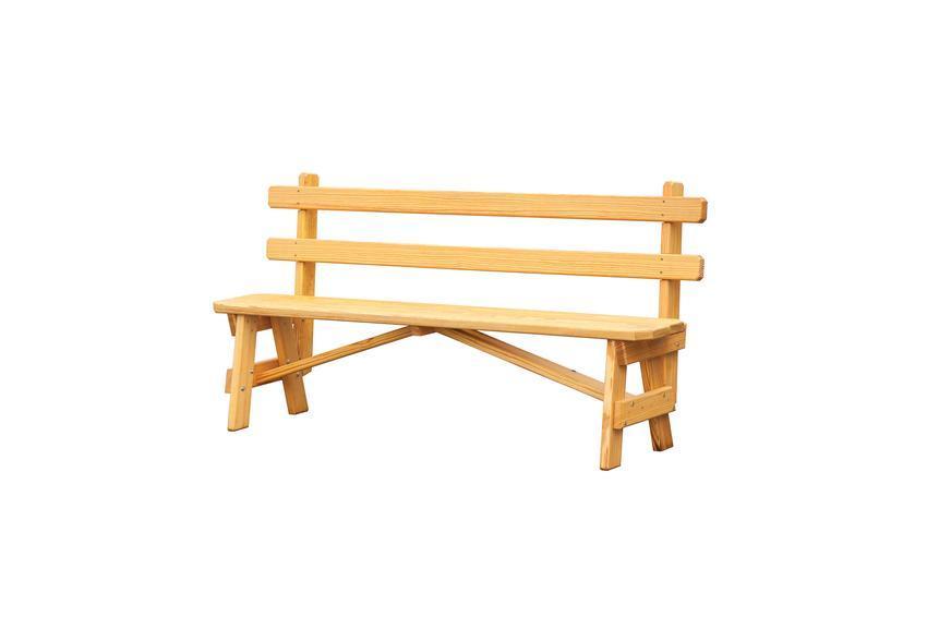 Garden Bench with Back from DutchCrafters Amish Furniture
